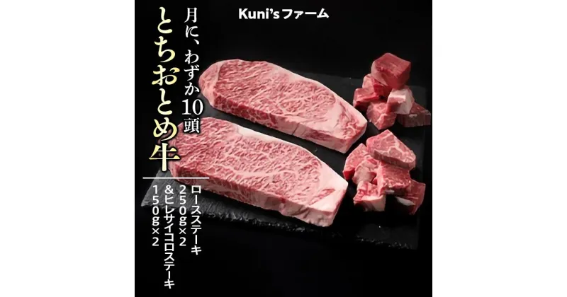 【ふるさと納税】とちおとめ牛　ロースステーキ250g×2＆ヒレサイコロステーキ150g×2セット 牛肉 ステーキ サイコロステーキ