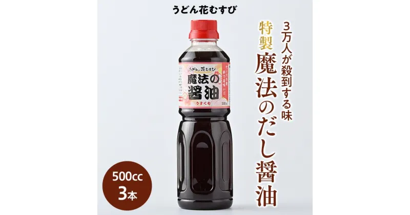 【ふるさと納税】特製 魔法のだし醤油（500cc×3本）≪調味料 万能 卵かけごはん 出汁 薄口≫