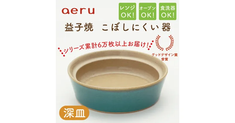 【ふるさと納税】【aeru】益子焼の こぼしにくい器（深皿）(CZ003)