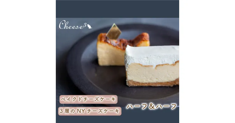 【ふるさと納税】ベイクドチーズケーキと3層のNYチーズケーキの冷凍ハーフ＆ハーフケーキ(CP001)