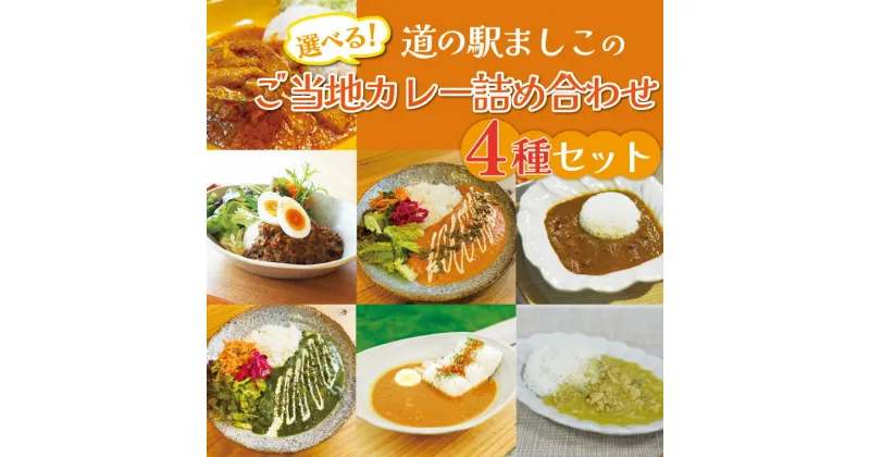 【ふるさと納税】道の駅ましこの選べるご当地カレー詰め合わせ　4種セット(AA023)