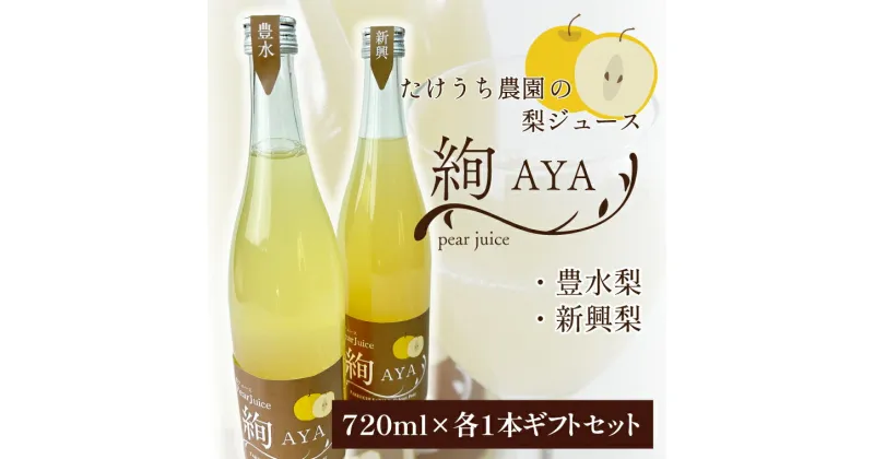 【ふるさと納税】梨ジュース絢　ギフト　720ml×2本セット(CI003)