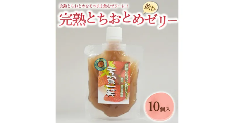 【ふるさと納税】完熟とちおとめ飲むゼリー 1箱10個入【芳賀一笑】| 苺 いちご ゼリー なし フルーツ 果物 ギフト 贈答◇