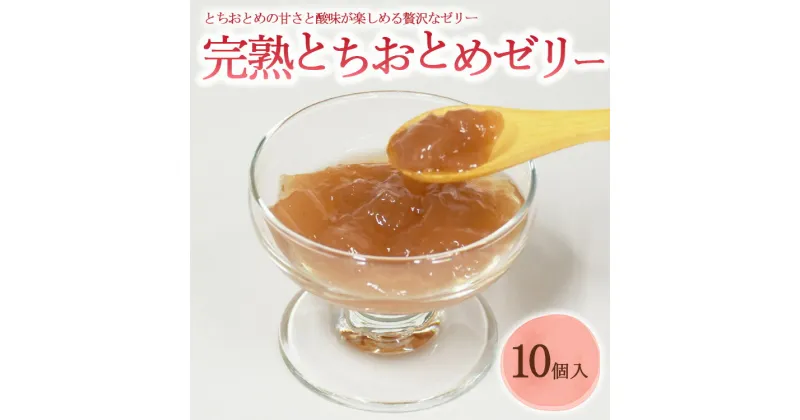 【ふるさと納税】完熟とちおとめゼリー 1箱10個入【芳賀一笑】| 苺 いちご ゼリー なし フルーツ 果物 ギフト 贈答◇