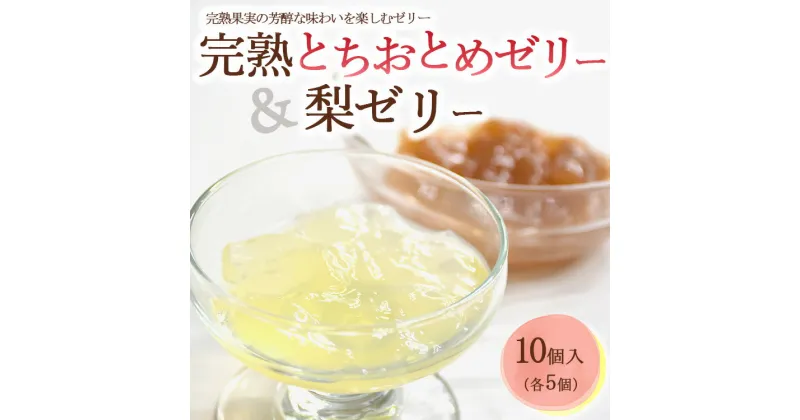 【ふるさと納税】完熟とちおとめゼリー＆梨ゼリー 各5個 計10個入セット| 梨 苺 いちご ゼリー なし フルーツ 果物 ギフト 贈答◇