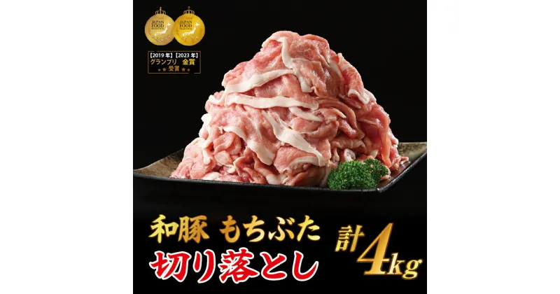 【ふるさと納税】和豚もちぶた 切り落し 4kgセット (400g×10パック) 豚肉 切り落とし 国産 栃木県壬生町◇