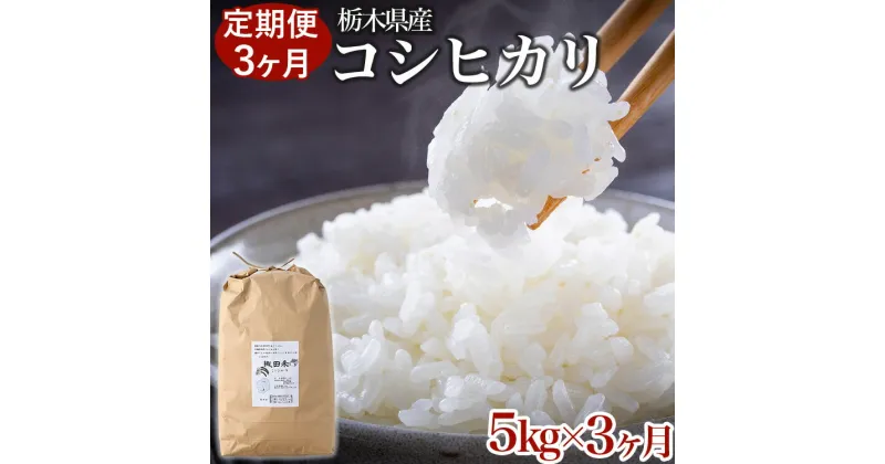 【ふるさと納税】【限定15セット】【定期便3ヶ月】令和6年産お米5kg 農薬不使用 栃木県産コシヒカリ 白米 おこめ 米 国産