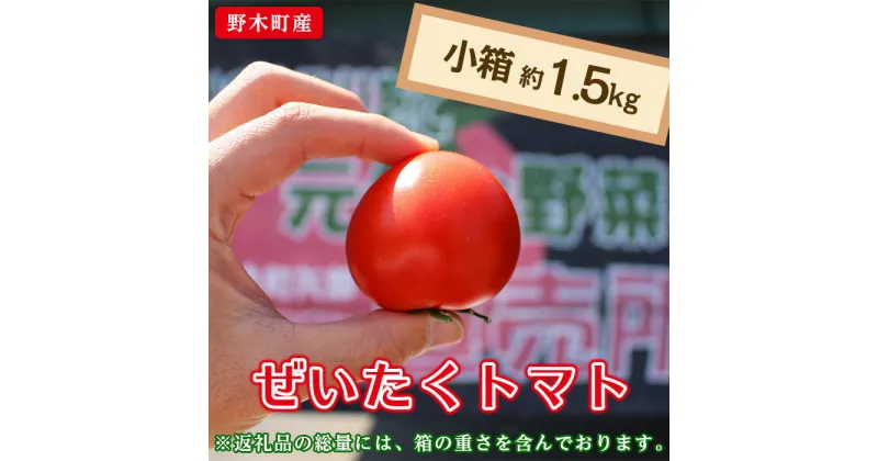 【ふるさと納税】トマト 甘い T06 栃木県野木町産ぜいたくトマト（約1.5kg）【2024年10月ごろより順次発送予定】