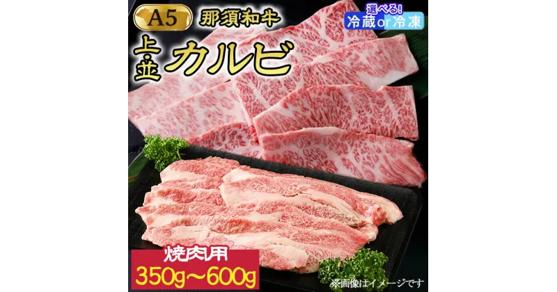 【ふるさと納税】《選べる内容量》那須和牛焼肉用A5 並カルビ 450g 上カルビ 350g・600g｜牛肉 国産 冷蔵 冷凍 焼肉 那須町