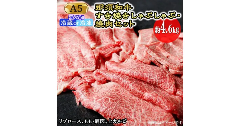 【ふるさと納税】那須和牛すき焼きしゃぶしゃぶ・焼肉セットA5（約4.6kg）牛肉 国産 冷蔵 冷凍 すき焼き しゃぶしゃぶ 焼肉 那須町 〔I-1〕