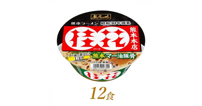 【ふるさと納税】R4-46　サンヨー食品　名店の味　桂花　熊本マー油豚骨×12食＊