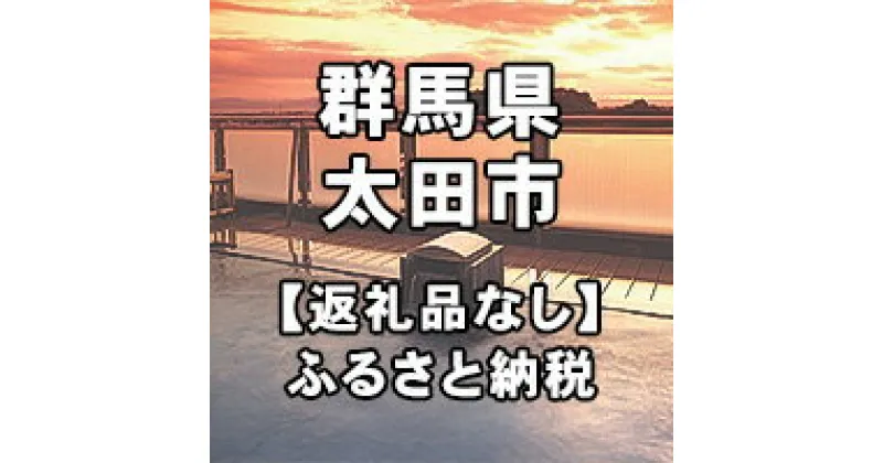 【ふるさと納税】群馬県太田市への寄付（返礼品はありません）