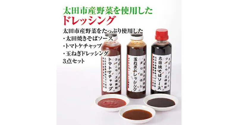 【ふるさと納税】学校給食でも使用!!太田焼きそばソース・玉ねぎドレッシング・トマトケチャップセット【1469826】