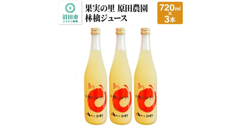 【ふるさと納税】果実の里 原田農園 林檎ジュース 720ml×3本 りんごジュース ストレート100%果汁