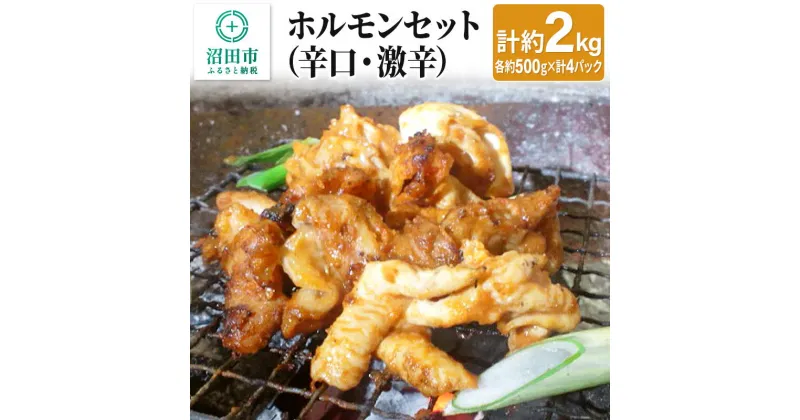 【ふるさと納税】ホルモンセット約2kg（辛口・激辛）群馬県 特産品