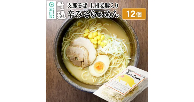 【ふるさと納税】関麺 支那そば 上州麦豚入り辛みそらぁめん 12個