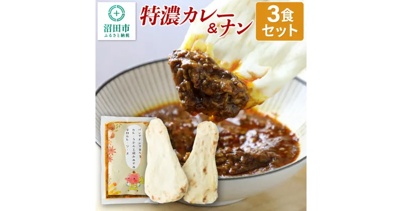 【ふるさと納税】みのや 特濃カレー＆ナン 3セット