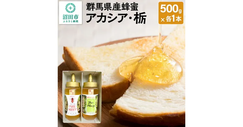 【ふるさと納税】群馬県産蜂蜜 アカシア・栃 500g 各1本 詰め合わせ