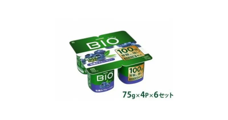 【ふるさと納税】ダノンビオ ヨーグルト 旬摘みブルーベリー 75g×4P×6セット【配送不可地域：離島】【1518338】