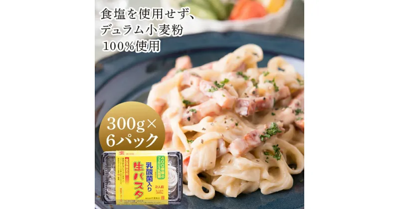 【ふるさと納税】乳酸菌入り 生パスタ 300g×6パック 12人前 麺 パスタ フェットチーネ 平麺 ふるさと 故郷 納税 群馬 渋川市 F4H-0047