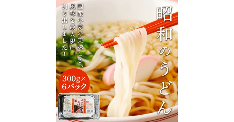 【ふるさと納税】昭和のうどん 300g×6パック 12人前 国産小麦100％使用 麺 うどん 早ゆで 早茹で ふるさと 故郷 納税 群馬 渋川市 F4H-0049