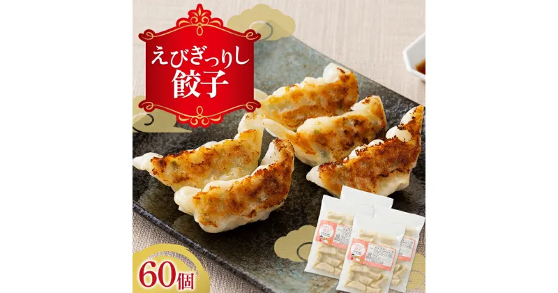 【ふるさと納税】えびぎっしり餃子 60個 焼餃子 水餃子 中華 ぎょうざ ギョーザ お弁当 おかず F4H-0217