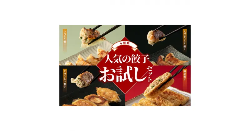 【ふるさと納税】人気餃子の4種類お試しセット 冷凍 焼餃子 水餃子 中華 ぎょうざ ギョーザ お弁当 おかず F4H-0218