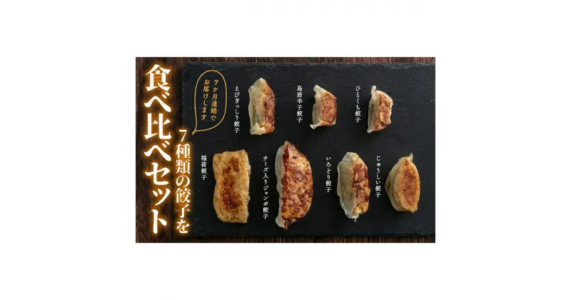 【ふるさと納税】【定期便】7ヵ月連続 餃子工房いろどり食べ比べセット 冷凍生餃子 ぎょうざ ギョウザ 惣菜 F4H-0216