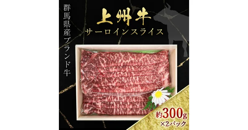 【ふるさと納税】上州牛サーロインスライス約300g×2 ANP004／ 牛肉 サーロイン 送料無料 群馬県 特産品