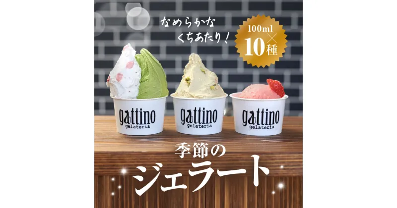 【ふるさと納税】gelateria gattino 季節のジェラートおすすめ10種セット /ANBB002 ジェラート アイス アイスクリーム スイーツ ふるさと ジェラート 人気