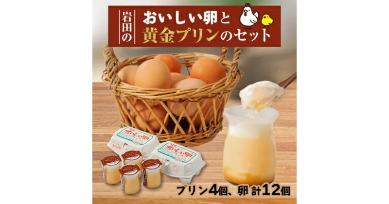 【ふるさと納税】岩田のおいしい卵と 黄金プリンのセット【配送不可地域：離島・北海道・沖縄県・中国・四国・九州】【1081149】