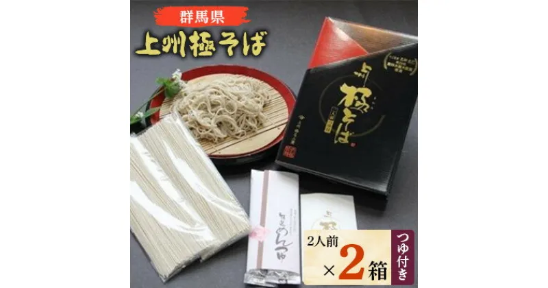 【ふるさと納税】群馬県優良県産品の上州極そば　つゆ付き2人前×2箱【1207390】