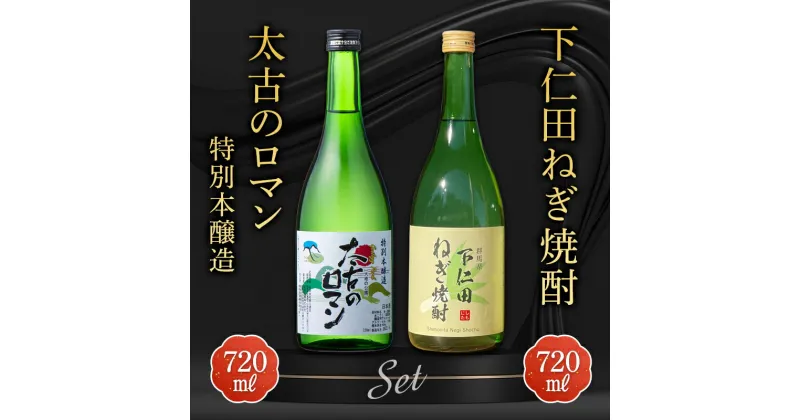 【ふるさと納税】下仁田ねぎ焼酎と太古のロマン特別本醸造セット (720ml×2本) F21K-197