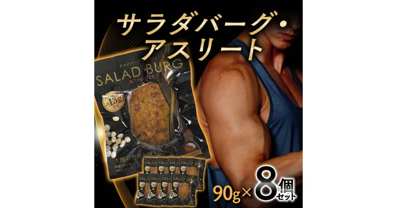 【ふるさと納税】【原料は100%植物由来】サラダバーグ・アスリート（たんぱく質強化でカレー味）8個セット 美肌 糖質制限 ローカロリー 糖質カット F21K-237