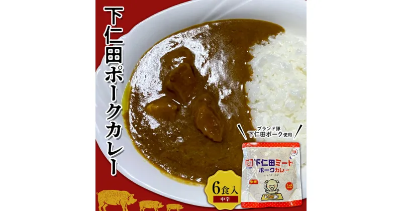 【ふるさと納税】ブランド豚「下仁田ポーク」下仁田ポークカレー（中辛）6食入 安心 安全 ブランド ジューシー 飼養管理 脂身が甘い 臭みが少ない ヘルシー レトルト 簡単 便利 F21K-290