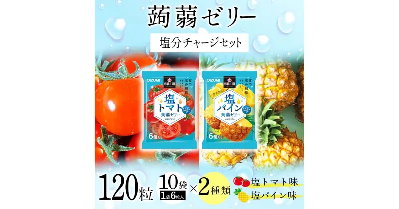 【ふるさと納税】120粒入り！下仁田の蒟蒻ゼリーソフトタイプ2種 塩分チャージセット（2種×10袋6粒入り） F21K-387