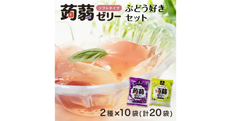 【ふるさと納税】120粒入り！下仁田の蒟蒻ゼリーソフトタイプ2種 ぶどう好きセット（2種×10袋6粒入り） F21K-369