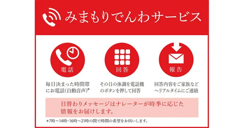 【ふるさと納税】郵便局のみまもりサービス「みまもりでんわサービス(固定電話コース)」｜防犯 安心 見守り 安否確認 家族 両親 日本郵便 甘楽町 [0198-0200]