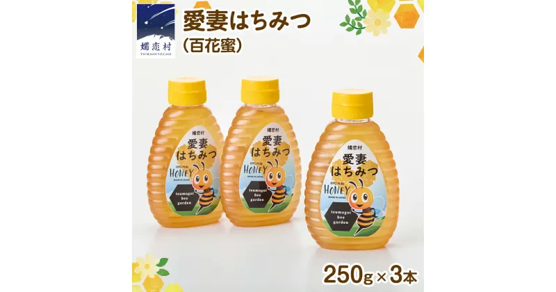 【ふるさと納税】嬬恋村 愛妻はちみつ ( 百花 ) 250g 3個セット はちみつ ハチミツ 国産 蜂蜜 群馬