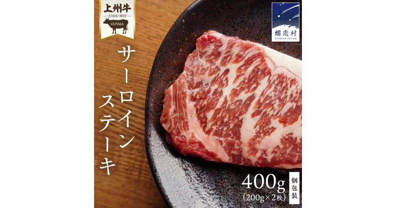 【ふるさと納税】 上州牛 サーロインステーキ 400g ( 200g × 2枚 ) サーロイン ステーキ 肉 牛肉 国産 国産牛 ブランド牛 ステーキ肉 バーベキュー BBQ 鉄板焼き 冷凍 真空パック 小分け 個包装 贈答 ギフト 群馬