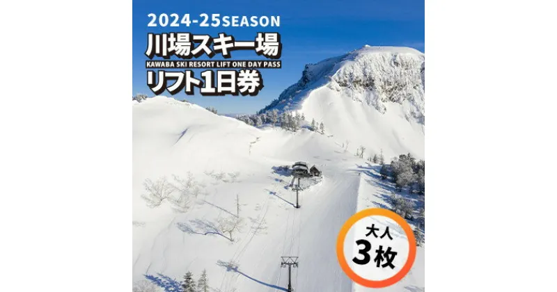 【ふるさと納税】川場スキー場 24-25シーズンのリフト 1日券 (大人3枚)【1255544】