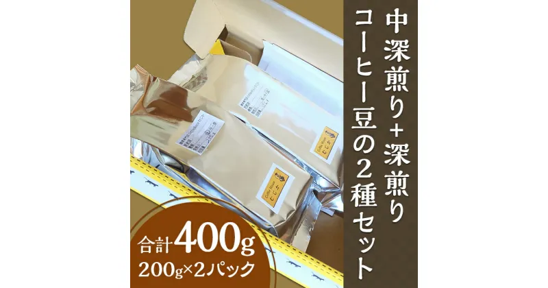 【ふるさと納税】コーヒー豆 珈琲豆 小分け コーヒー 珈琲 こーひー 中深煎り+深煎りコーヒー豆の2種セット