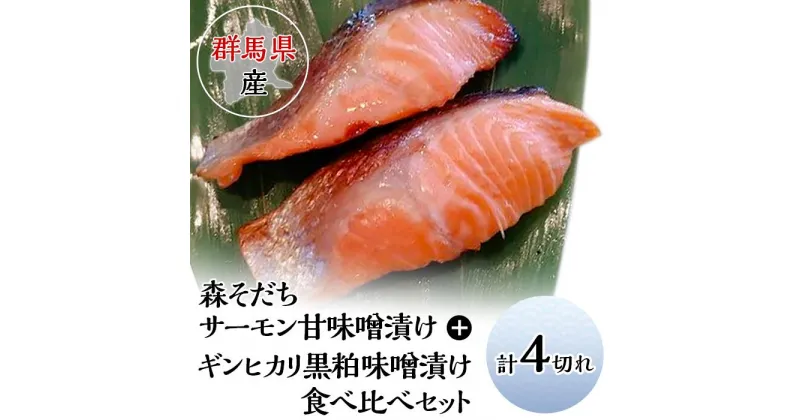 【ふるさと納税】【群馬県産】森そだちサーモン甘味噌漬けとギンヒカリ黒粕味噌漬け食べ比べセット