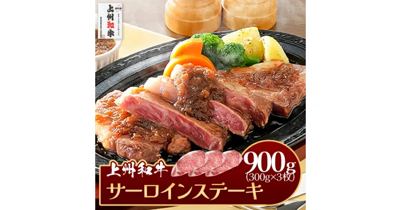 【ふるさと納税】肉 和牛 冷蔵 ブランド 上州 牛肉 上州和牛 サーロインステーキ 900g (3枚) D-11