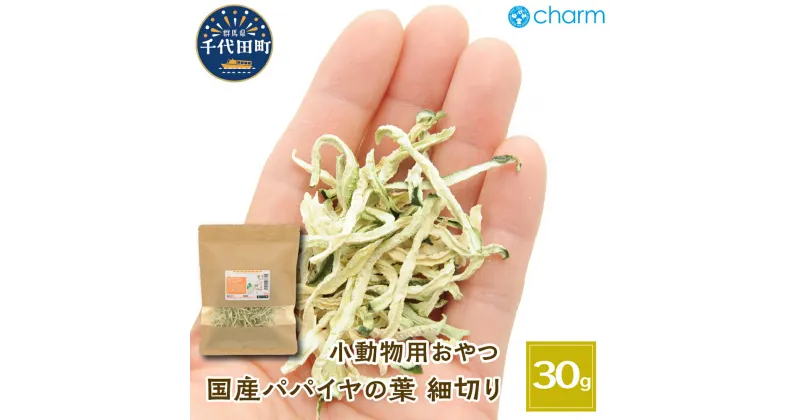 【ふるさと納税】USAYAMA 国産 パパイヤ 細切り 30g ペット用品 群馬県 千代田町 食物繊維 青パパイヤ　ビタミン ウサギ モルモット チンチラ デグー ハムスター 小動物おやつ 国産 うさぎ おやつ ペットフード 送料無料 趣味 人気 オススメ 初心者 株式会社チャーム