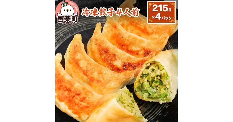 【ふるさと納税】冷凍餃子4人前（計約860g）ギョーザ ぎょうざ 中華 野菜たっぷり モチモチ 食べ応え 群馬県