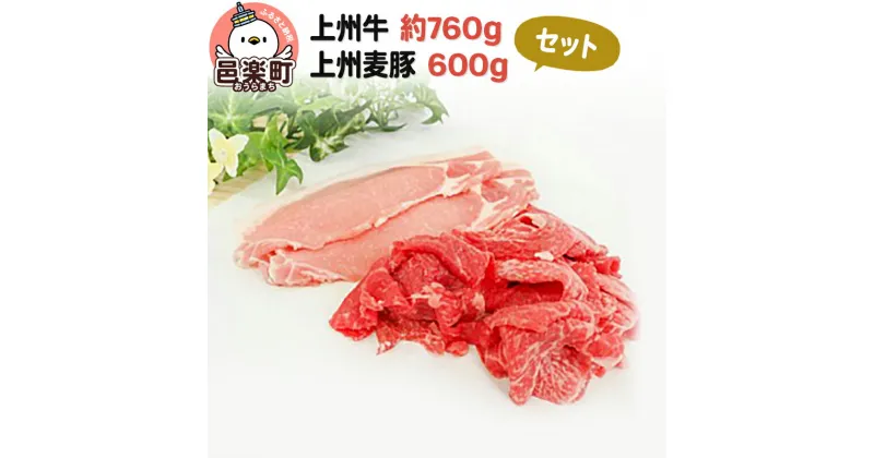 【ふるさと納税】上州牛約760g・上州麦豚600gセット