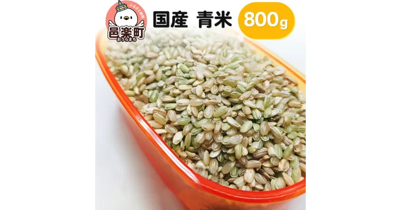 【ふるさと納税】【国産】青米 800g×1袋 サイトウ・コーポレーション 飼料