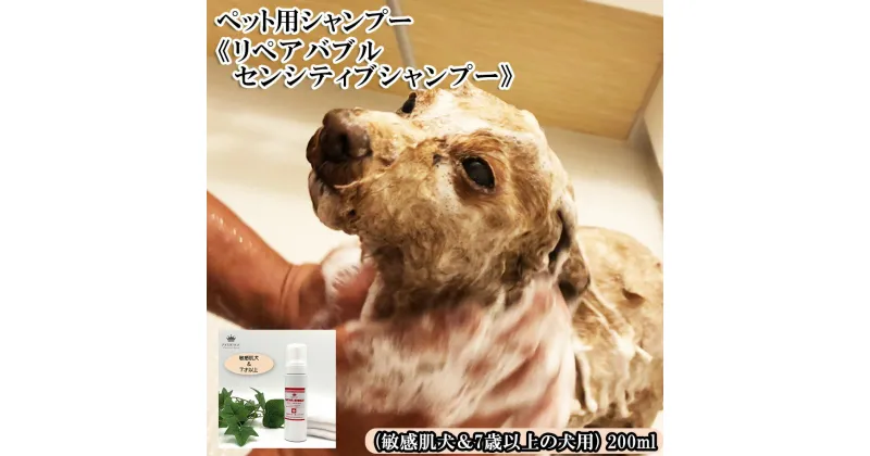 【ふるさと納税】ペット用シャンプー《リペアバブルセンシティブシャンプー》200ml (敏感肌犬＆7歳以上の犬用)　【11100-0718】