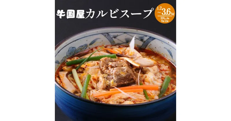 【ふるさと納税】【牛国屋】カルビスープ　300g×4袋 1.2kg ・ 8袋 2.4kg ・ 12袋 3.6kg　【11100-0779・786・793】から味噌 辛味噌 汁物 惣菜 冷凍 焼肉屋 焼肉店 ギフト プレゼント 贈り物 埼玉県 さいたま市 ヒロ・ジャパンフードサービス